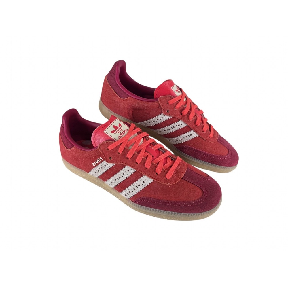 Adidas Samba OG Valentines Day Red Suede JS3526 Youth 7Y Womens 8.5 Sneakers
